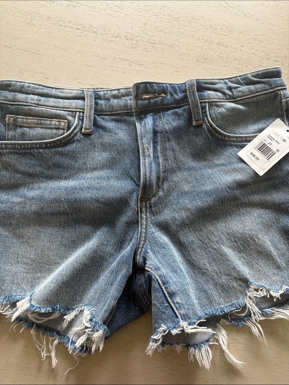 Joe's Jeans Light Blue Frayed Hem Denim Shorts